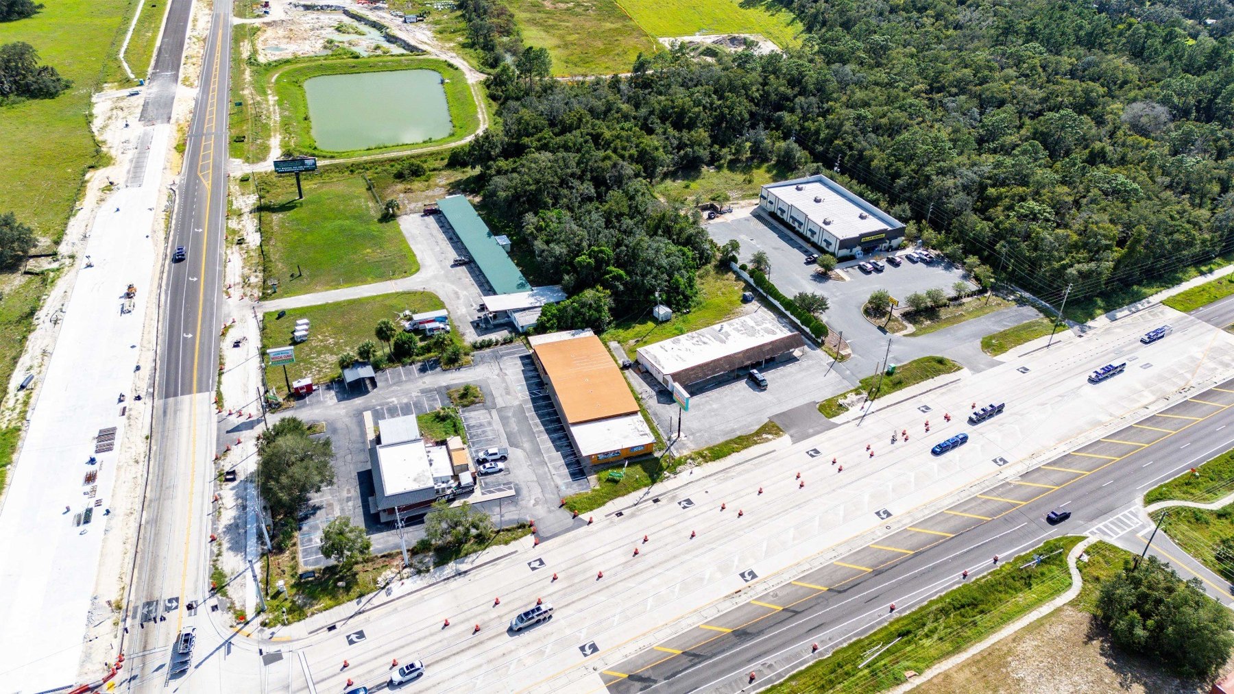 Aerial view identifying 34498 Cortez Boulevard